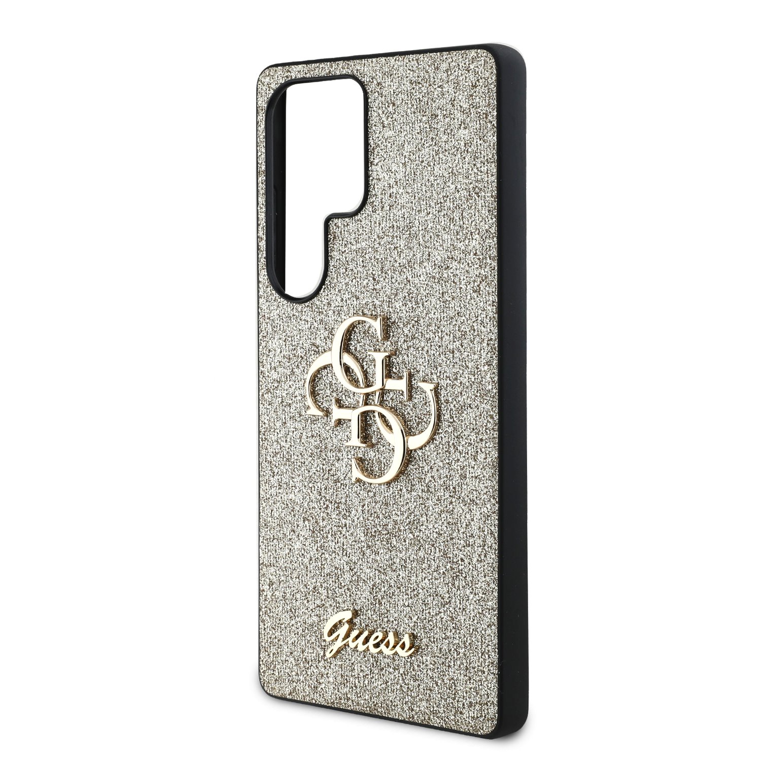 GUESS Калъф Samsung S25 Ultra, PU Fixed Glitter 4G Metal Logo, златен - GUHCS25LHG4SGD
