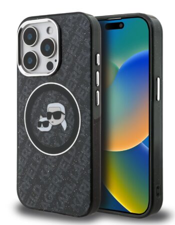 Karl Lagerfeld Калъф Apple iPhone 16 Pro Max, IML K/C Heads Repeated Logo MagSafe /черен/ - KLHMP16XHMKBKCHK