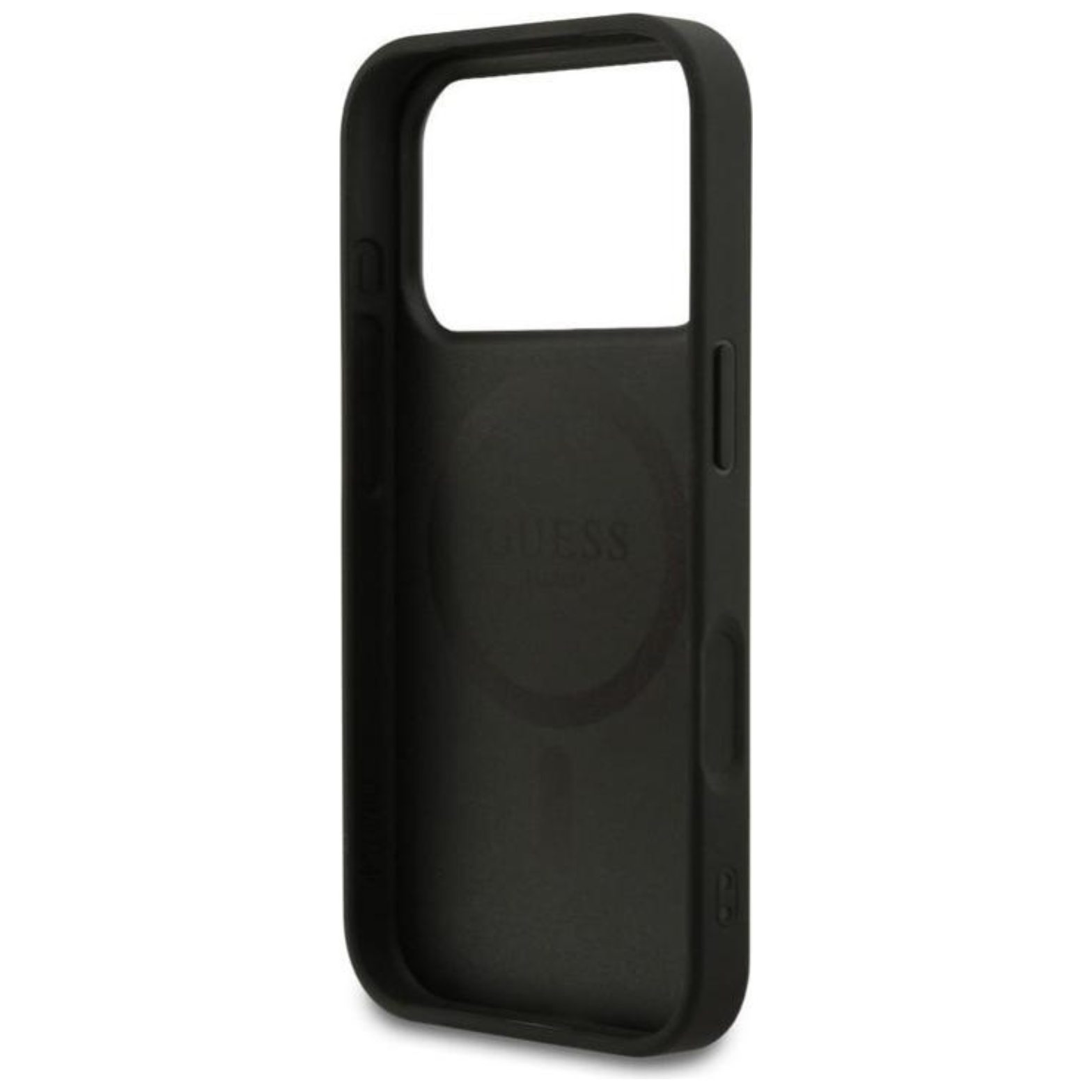GUESS Калъф Apple iPhone 17 Pro, Saffiano Classic Logo MagSafe, черен - GUHMP17LPSAHMCK