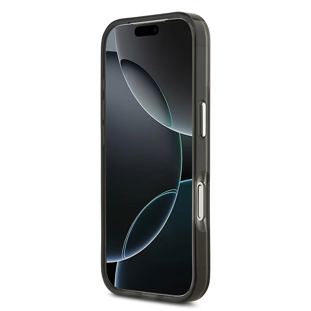 GUESS Калъф Apple iPhone 17 Pro, IML Gradient Triangle Logo MagSafe, черен - GUHMP17LHGTMLCGK