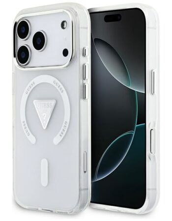 GUESS Калъф Apple iPhone 17 Pro, IML Gradient Triangle Logo MagSafe, прозрачен - GUHMP17LHGTMLCGT