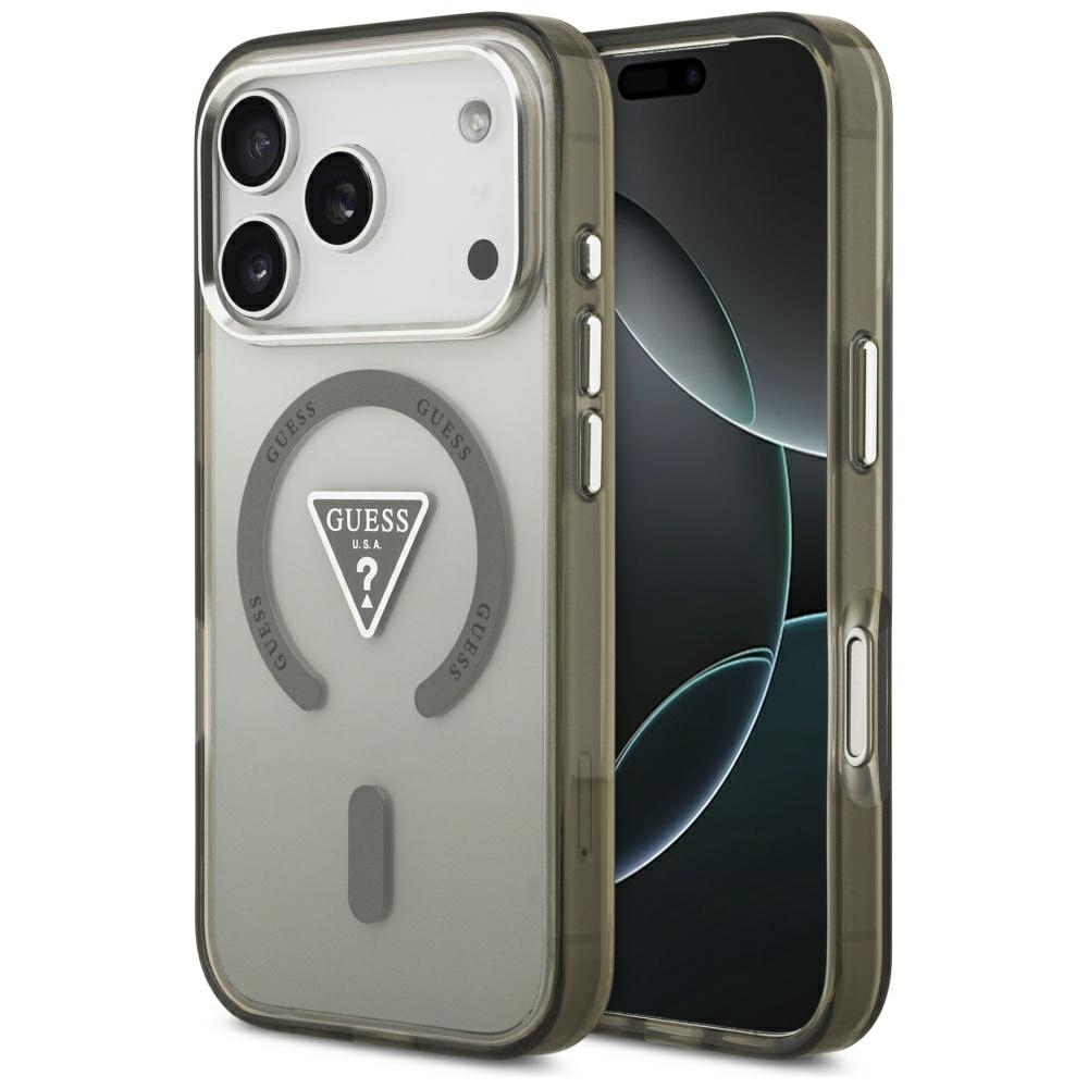 GUESS Калъф Apple iPhone 17 Pro, IML Gradient Triangle Logo MagSafe, khaki - GUHMP17LHGTMLCGA