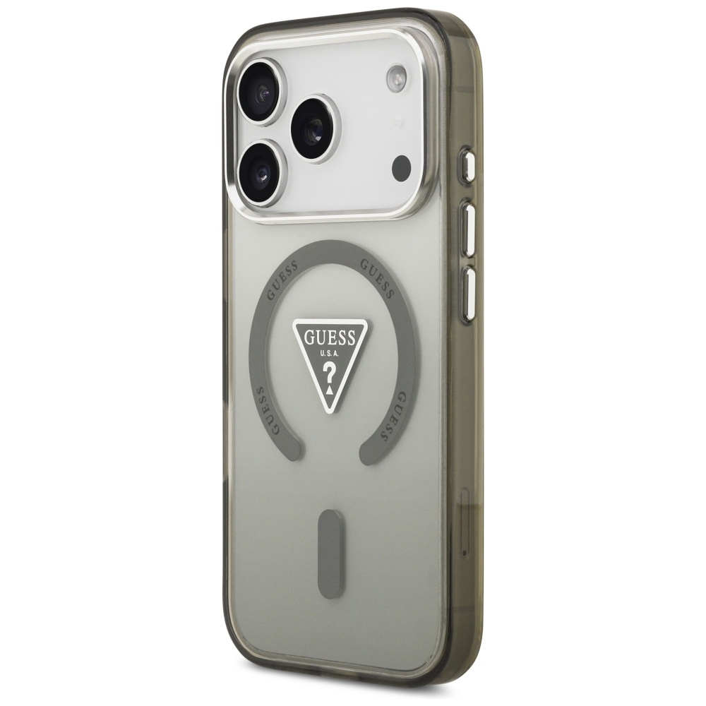 GUESS Калъф Apple iPhone 17 Pro, IML Gradient Triangle Logo MagSafe, khaki - GUHMP17LHGTMLCGA