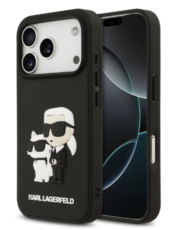 Karl Lagerfeld Калъф Apple iPhone 17 Pro Max, 3D Rubber K/C /черен/ - KLHCP17X3DRKCNK