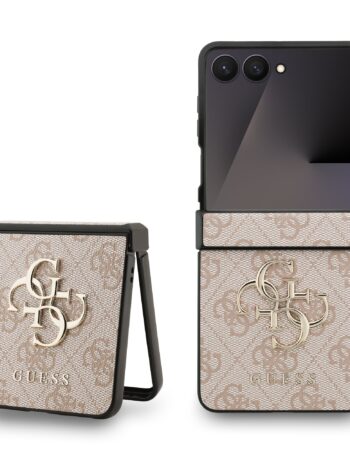 GUESS Калъф Samsung Z Flip 7, PU 4G Metal Logo, розов - GUHCZF74GMGPI