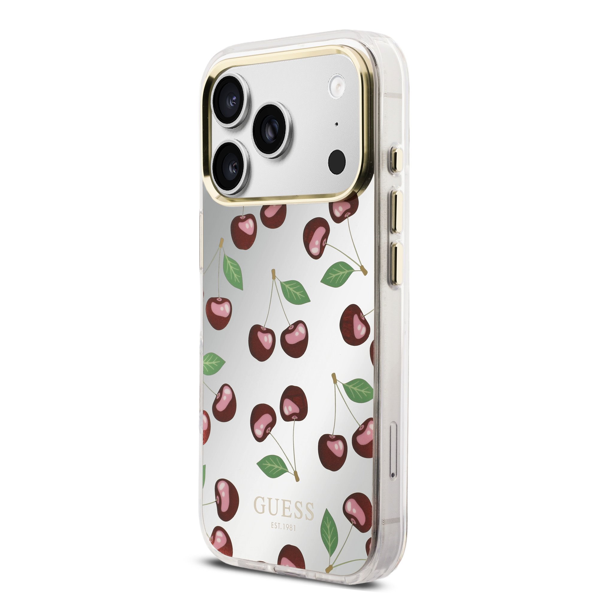 GUESS Калъф Apple iPhone 17 Pro, PC/TPU Mirror Glitter Cherry MagSafe - GUHMP17L5HMRCGEG - Image 3