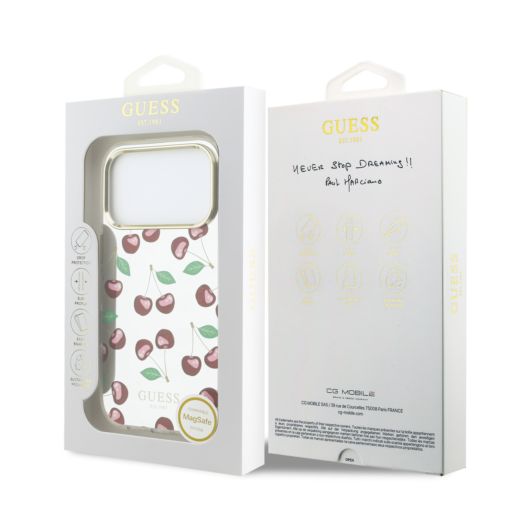 GUESS Калъф Apple iPhone 17 Pro, PC/TPU Mirror Glitter Cherry MagSafe - GUHMP17L5HMRCGEG - Image 2