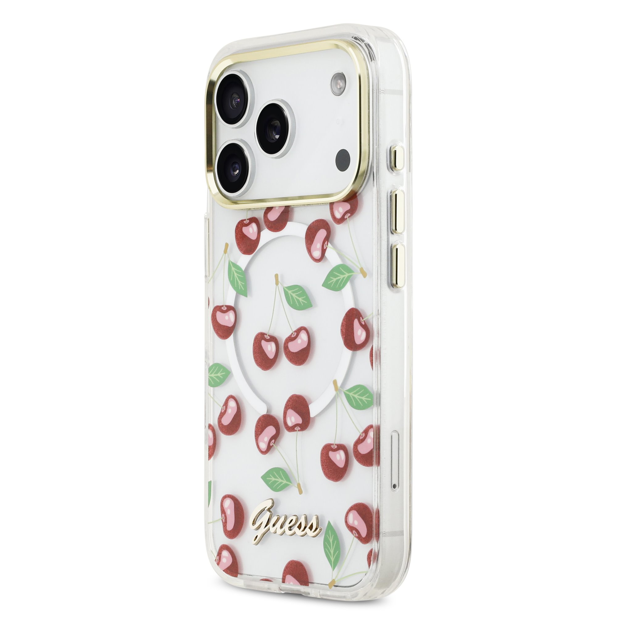 GUESS Калъф Apple iPhone 17 Pro, IML Glitter Cherry MagSafe - GUHMP17L5HTCGMEH - Image 3