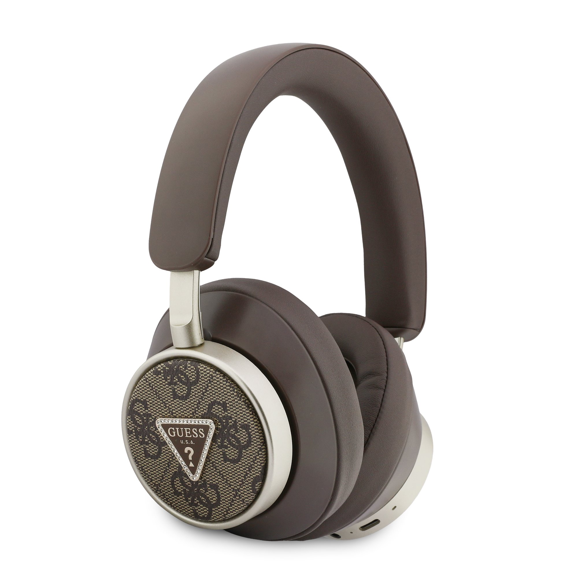 GUESS Bluetooth HF PU 4G Triangle Logo ENC /кафяв/ - GUBHC15P4MRCTW