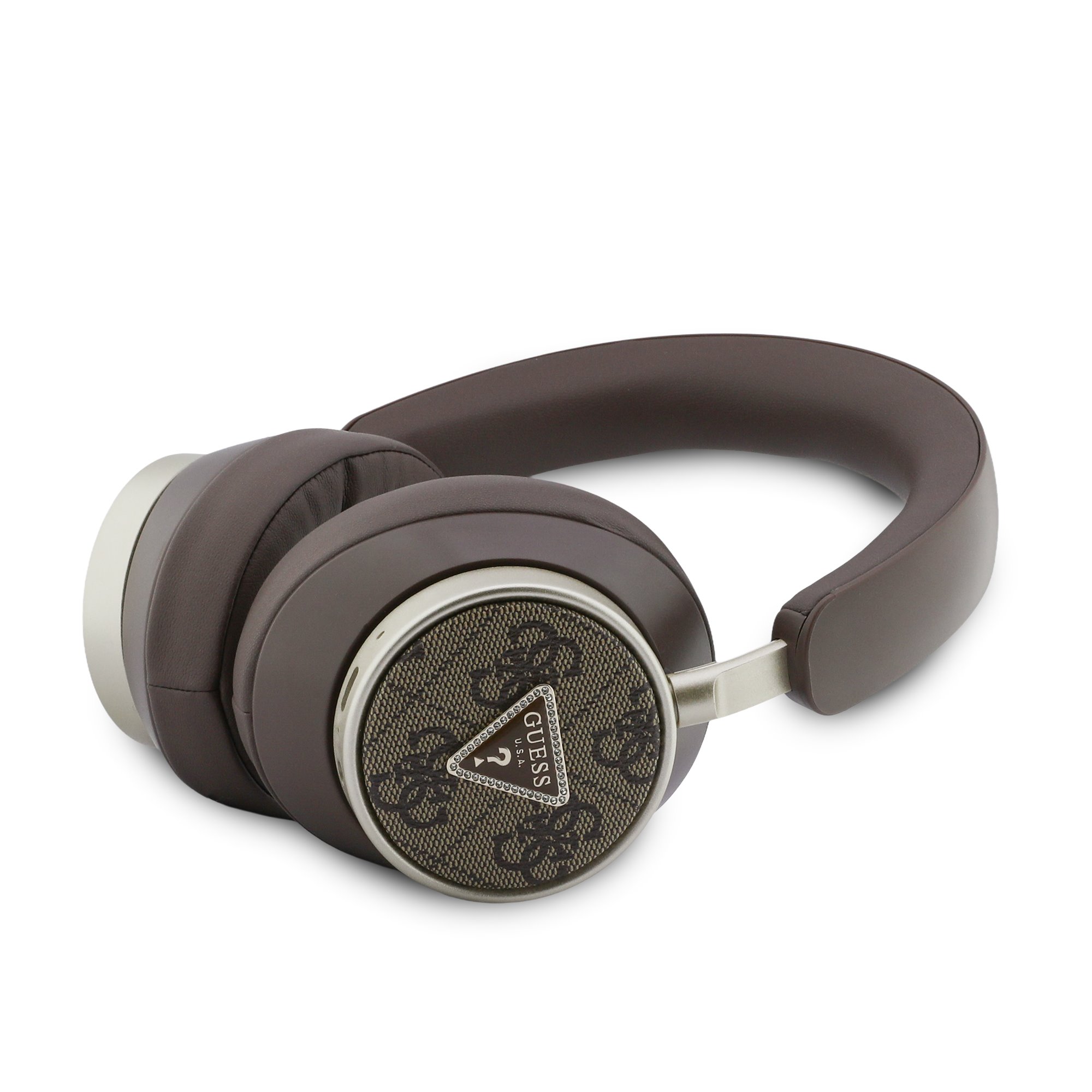 GUESS Bluetooth HF PU 4G Triangle Logo ENC /кафяв/ - GUBHC15P4MRCTW