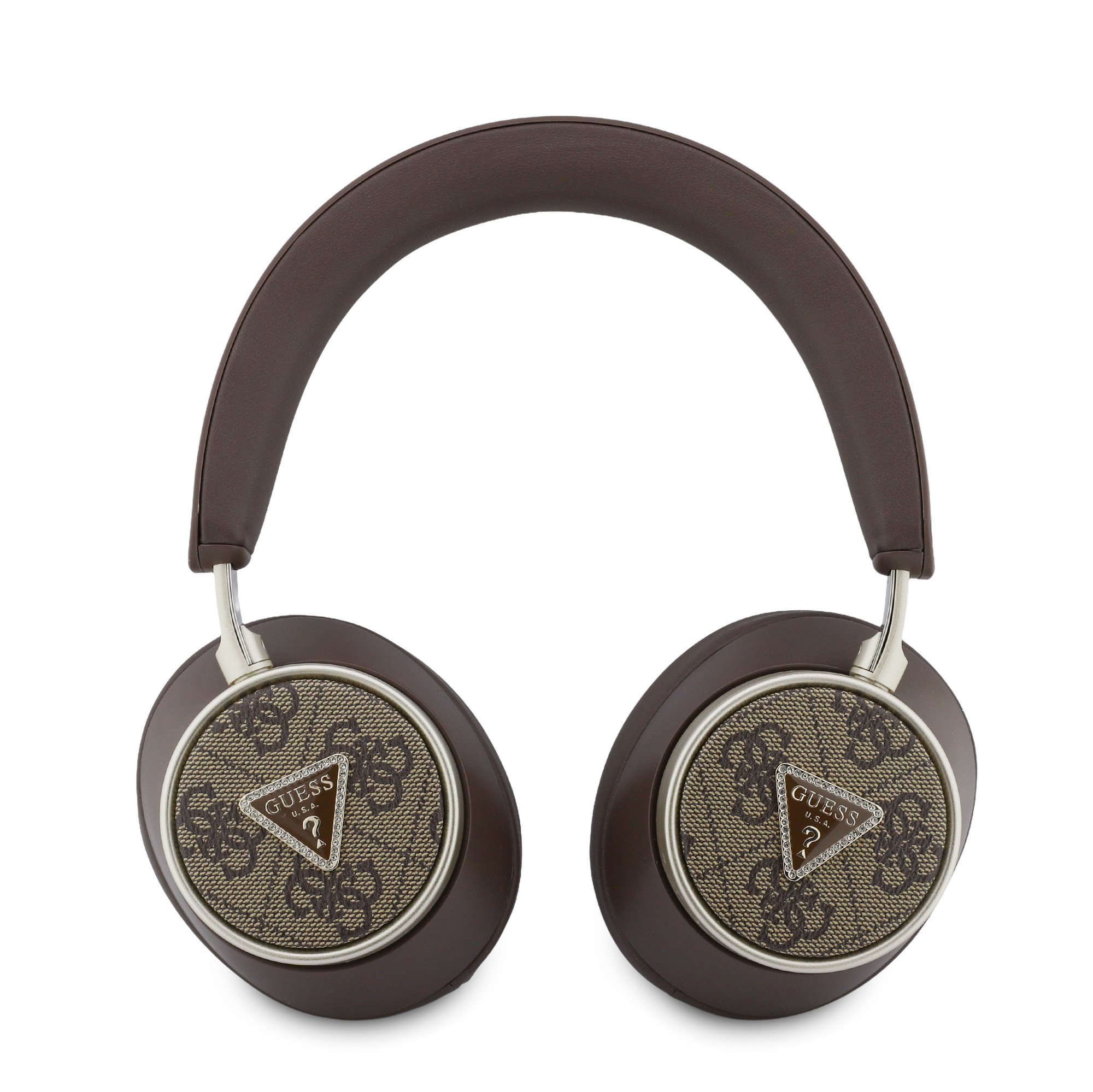 GUESS Bluetooth HF PU 4G Triangle Logo ENC /кафяв/ - GUBHC15P4MRCTW