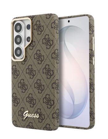 GUESS Калъф Samsung S26 Ultra, PU 4G Script Metal Logo MagSafe /кафяв/ - GUHMS26L5P4FWMSW