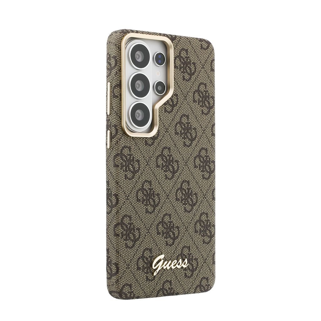 GUESS Калъф Samsung S26 Ultra, PU 4G Script Metal Logo MagSafe /кафяв/ - GUHMS26L5P4FWMSW