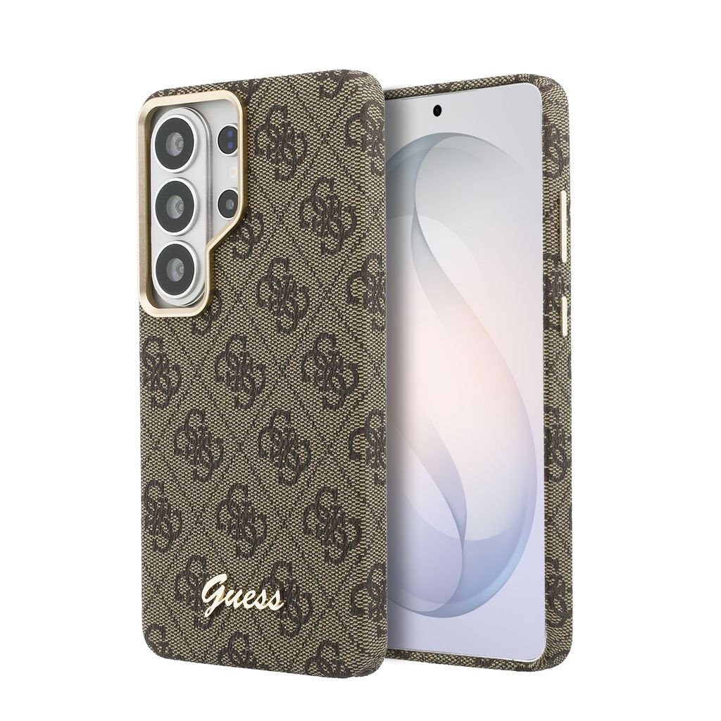 GUESS Калъф Samsung S26 Ultra, PU 4G Script Metal Logo MagSafe /кафяв/ - GUHMS26L5P4FWMSW