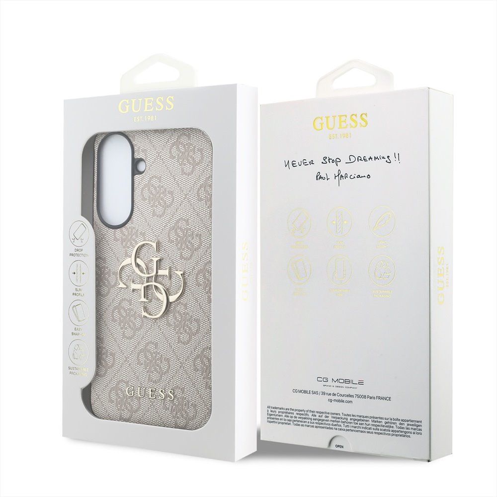 GUESS Калъф Samsung A57, PU 4G Metal Logo /розов/ - GUHCSA574GMGPI