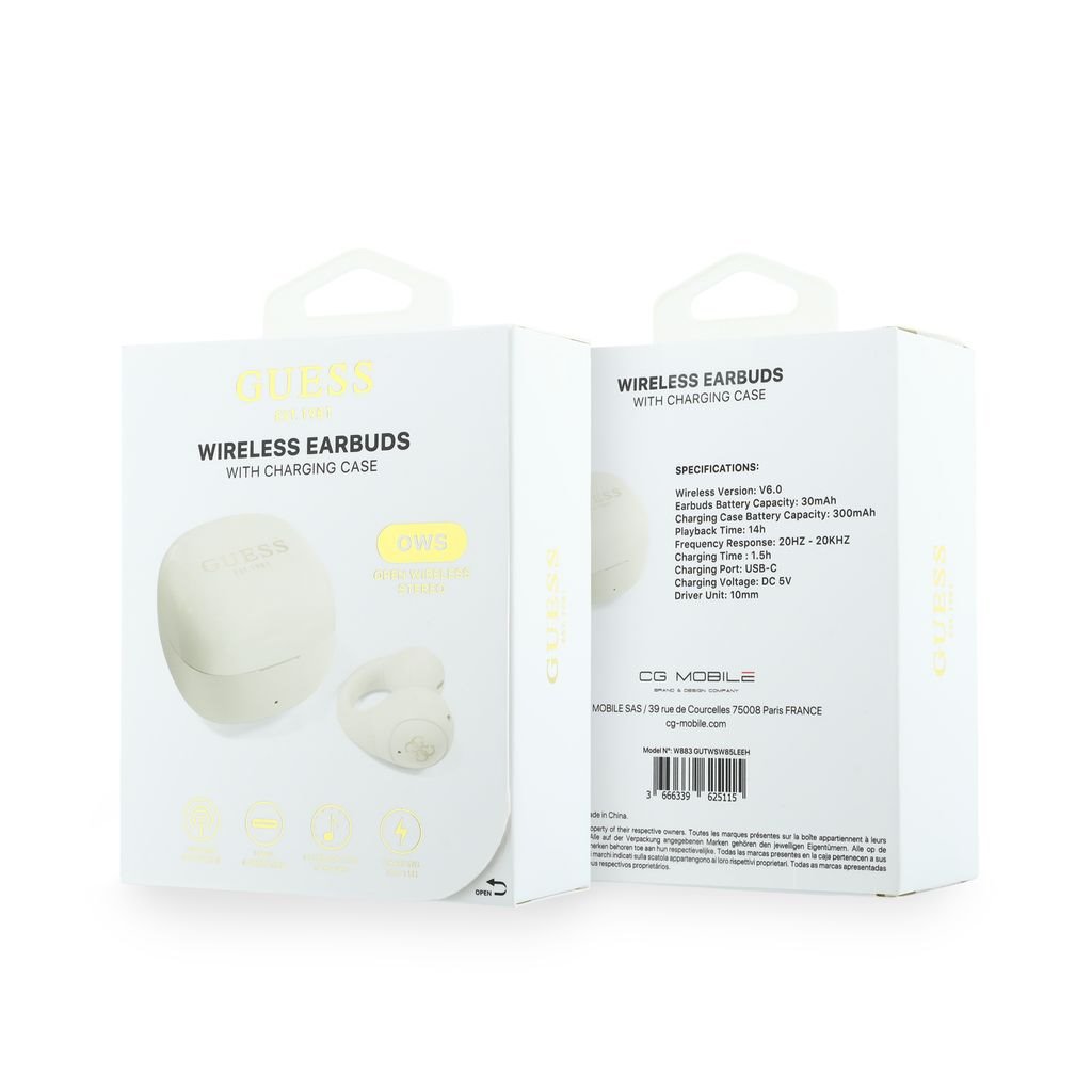 GUESS Bluetooth HF OWS Mini Classic Logo /бял/ - GUTWSW85LEEH