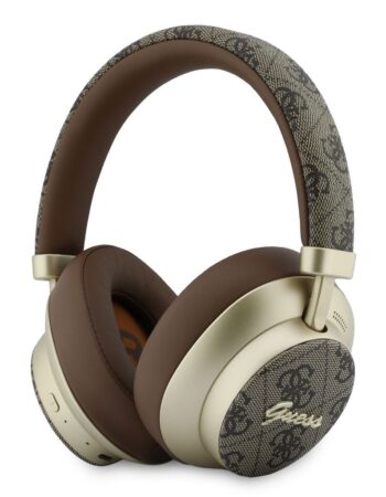 GUESS Bluetooth HF PU 4G Gold Script Metal Logo ENC /кафяв/ - GUBHP83P4CSCMW
