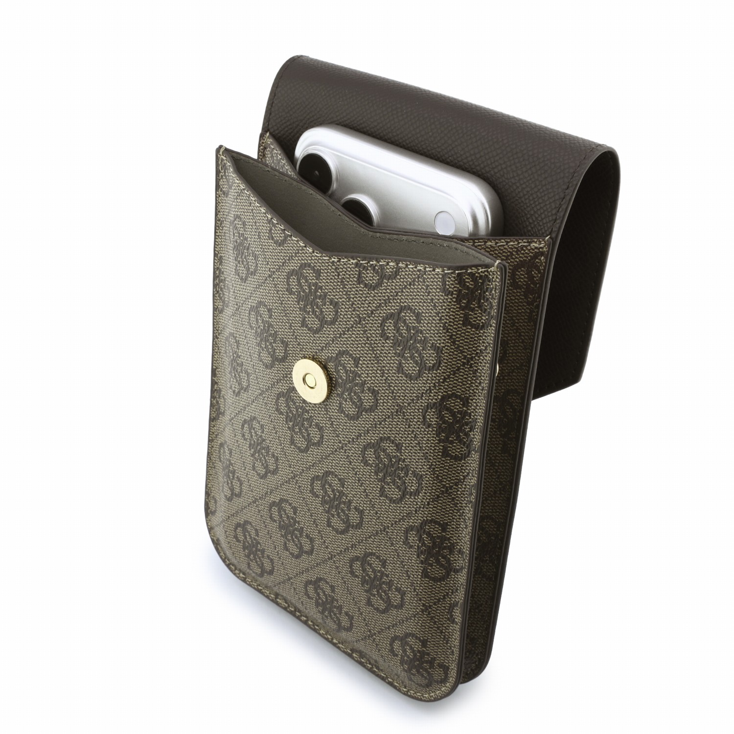 GUESS Калъф/Чанта PU Leather+Grained 4G Metal Logo /кафяв/ - GUWBPG4L4CNW