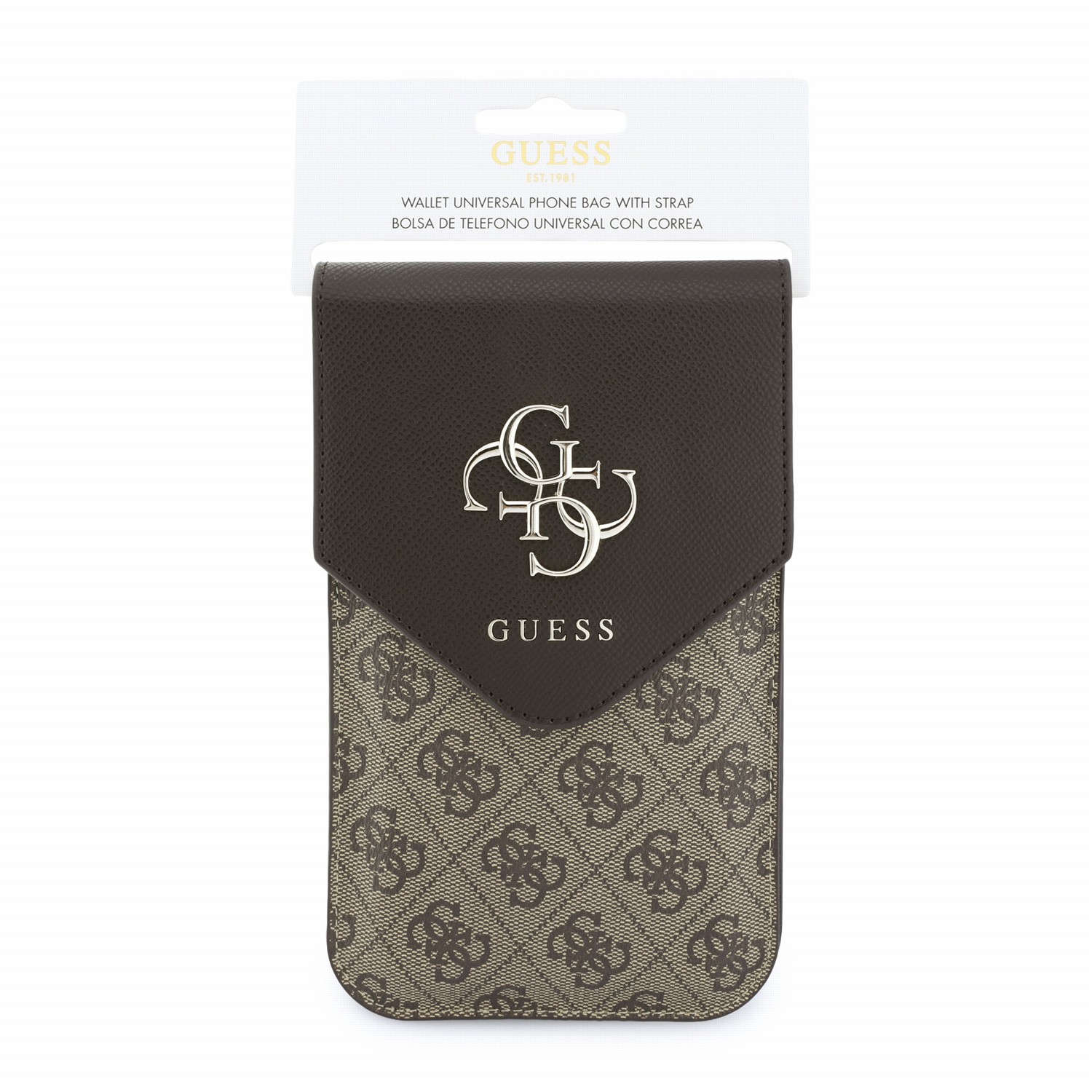GUESS Калъф/Чанта PU Leather+Grained 4G Metal Logo /кафяв/ - GUWBPG4L4CNW