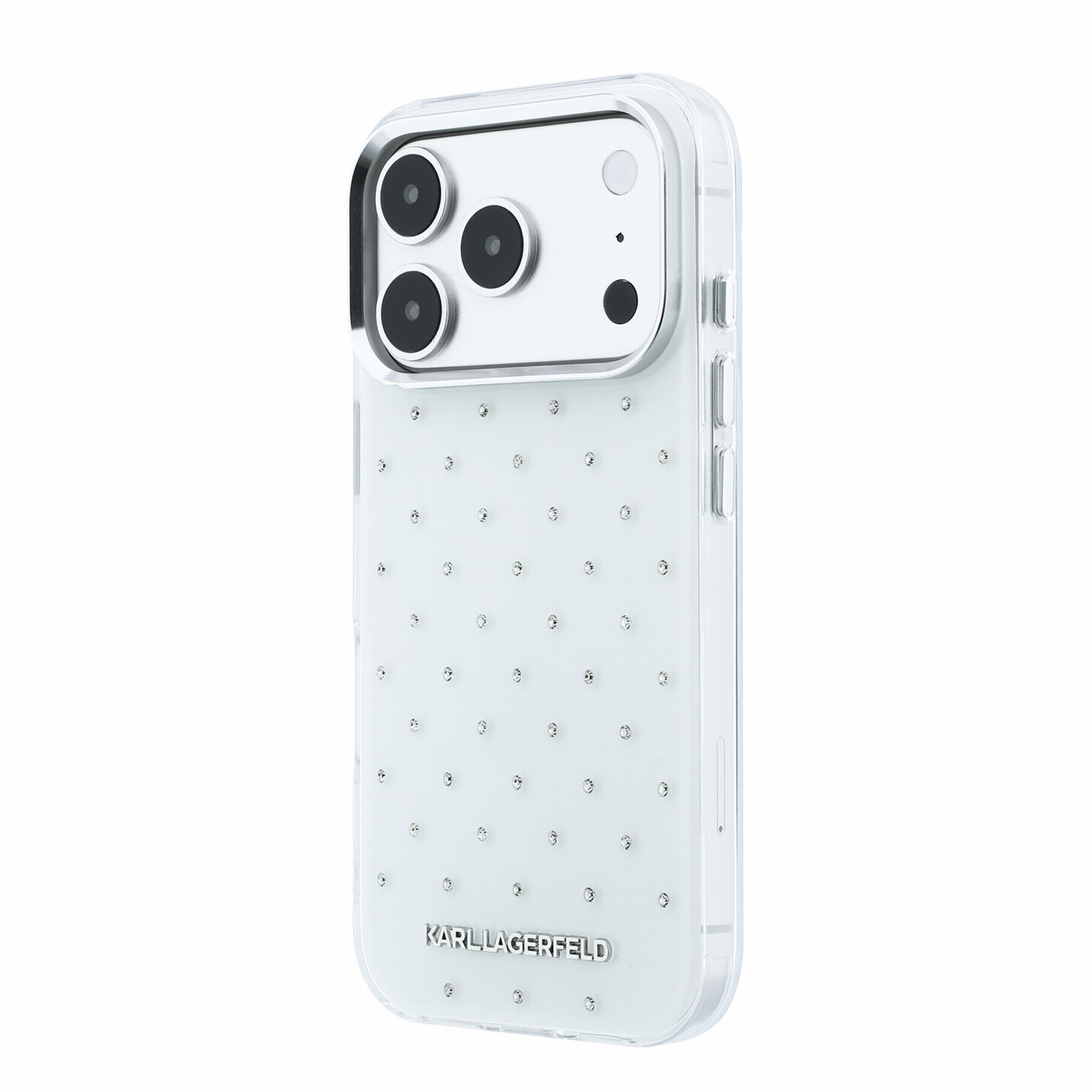 Karl Lagerfeld Калъф Apple iPhone 18 Pro, IML Rhinestones Allover Magsafe /бял/ - KLHCP18L6HCRDKLH