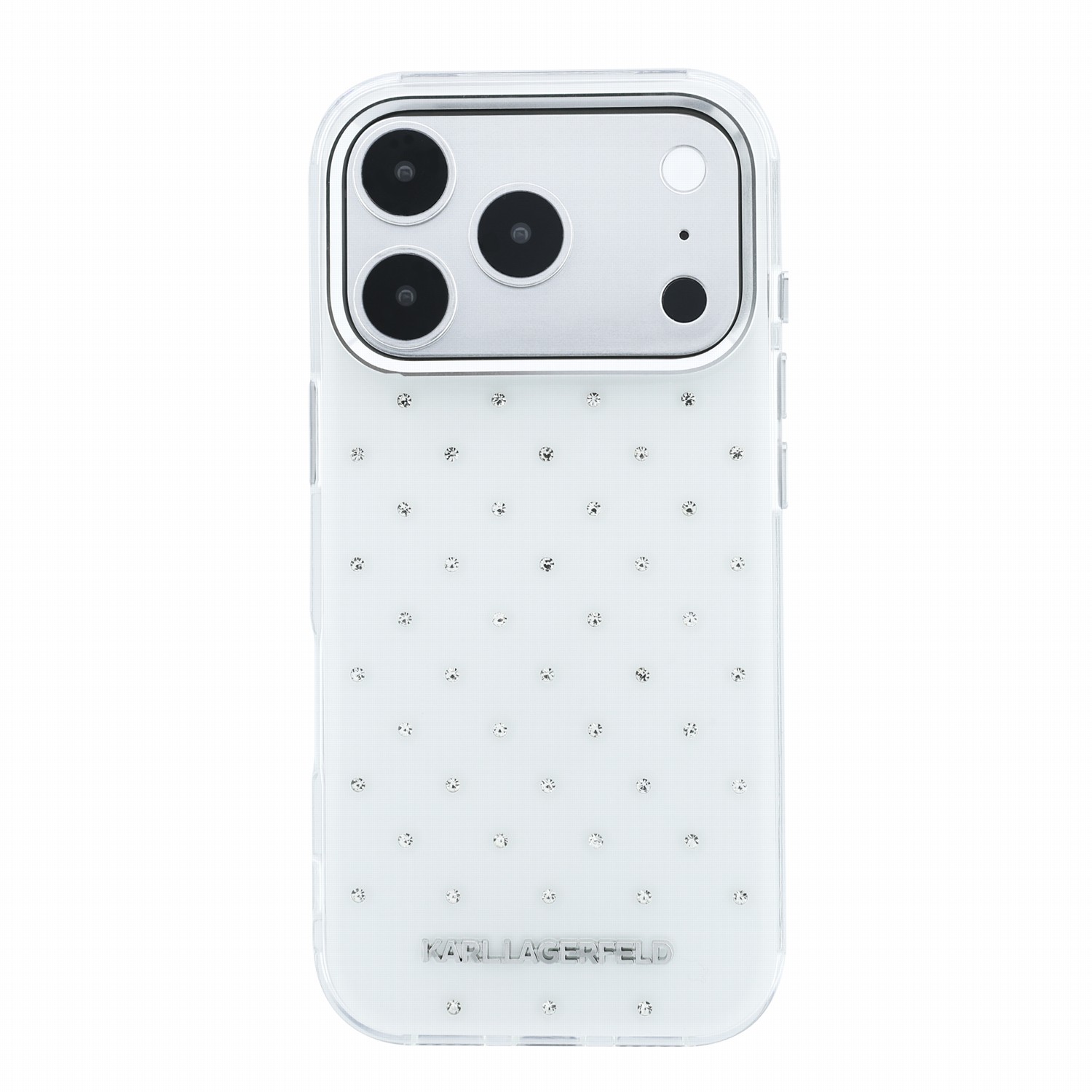 Karl Lagerfeld Калъф Apple iPhone 18 Pro, IML Rhinestones Allover Magsafe /бял/ - KLHCP18L6HCRDKLH