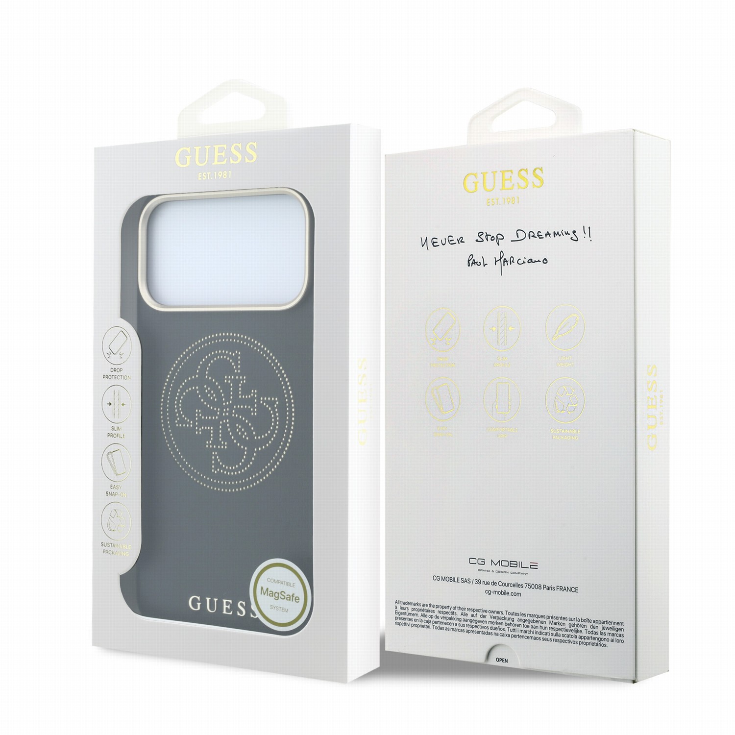GUESS Калъф Apple iPhone 18 Pro/ 17 Pro, PU Semi Wrap Perforated 4G Logo MagSafe /черен/ - GUHMP18L6PS4SRGK
