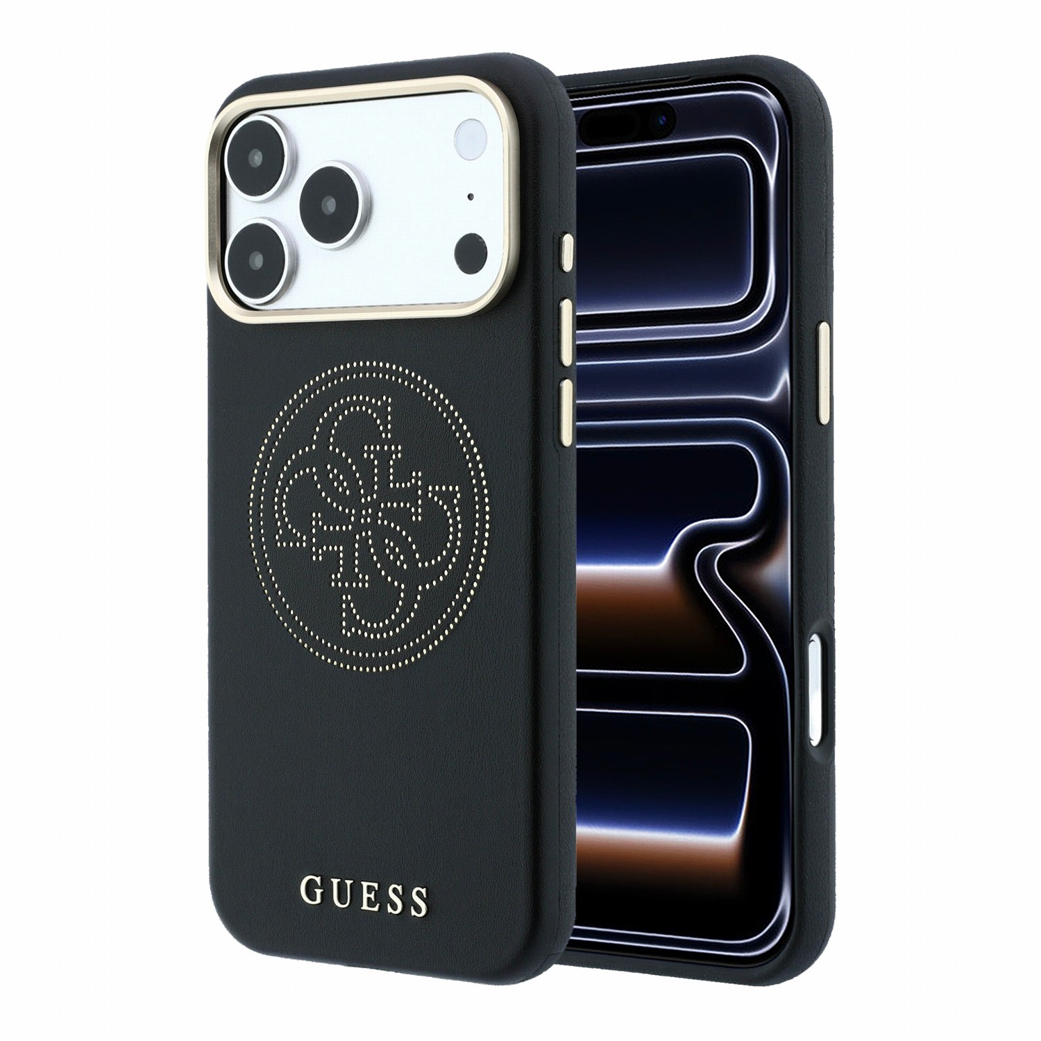 GUESS Калъф Apple iPhone 18 Pro/ 17 Pro, PU Semi Wrap Perforated 4G Logo MagSafe /черен/ - GUHMP18L6PS4SRGK