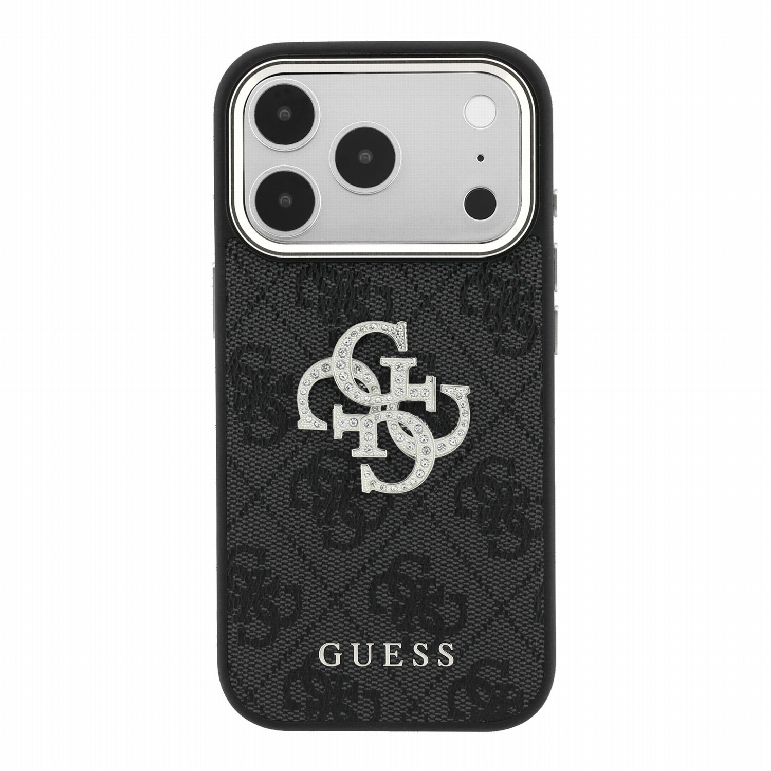 GUESS Калъф Apple iPhone 18 Pro Max/ 17 Pro Max, PU 4G Strass Metal Logo /черен/ - GUHCP18X6P4DSMLK