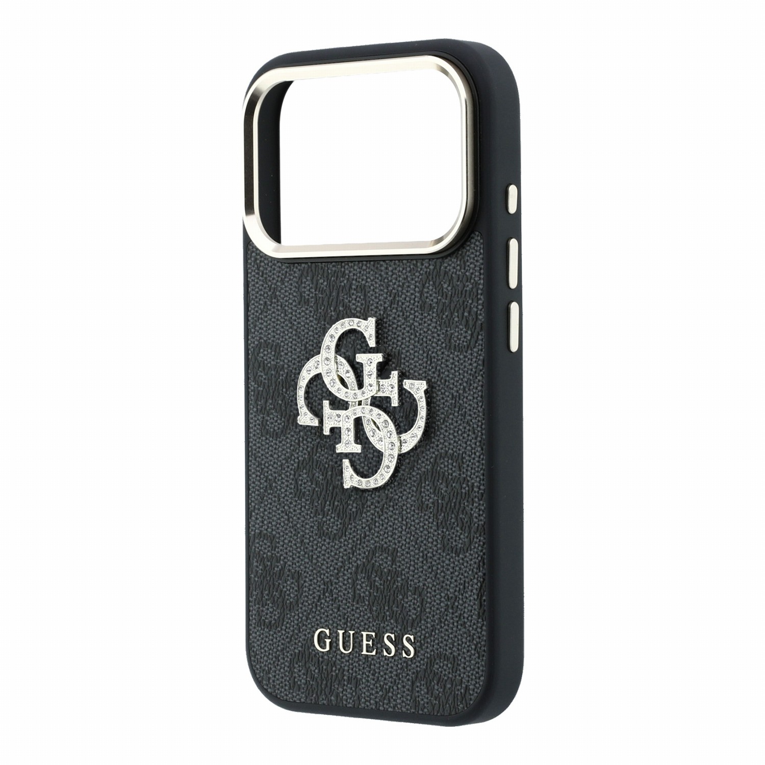 GUESS Калъф Apple iPhone 18 Pro Max/ 17 Pro Max, PU 4G Strass Metal Logo /черен/ - GUHCP18X6P4DSMLK