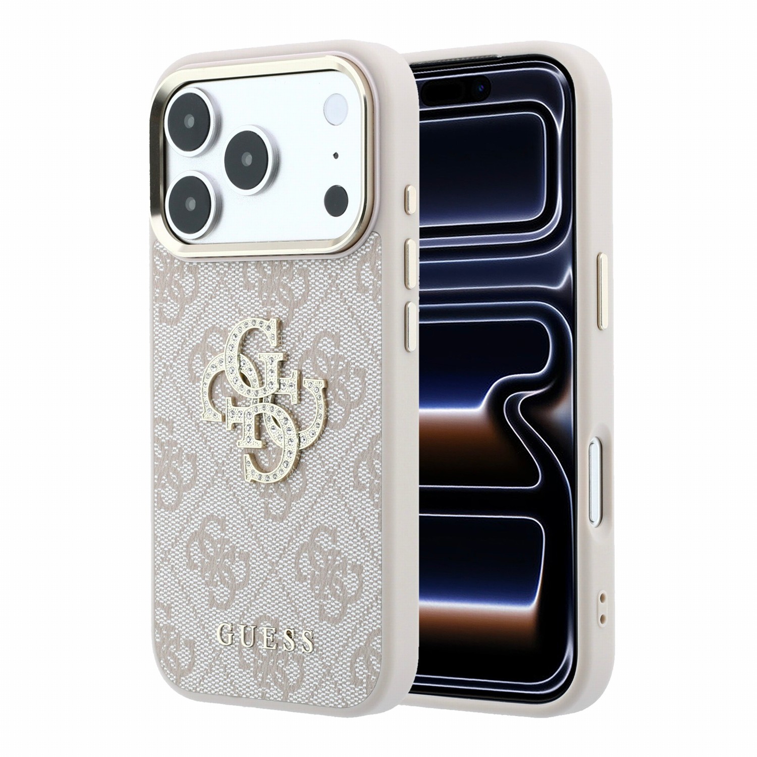 GUESS Калъф Apple iPhone 18 Pro Max/ 17 Pro Max, PU 4G Strass Metal Logo /розов/ - GUHCP18X6P4DSMLP