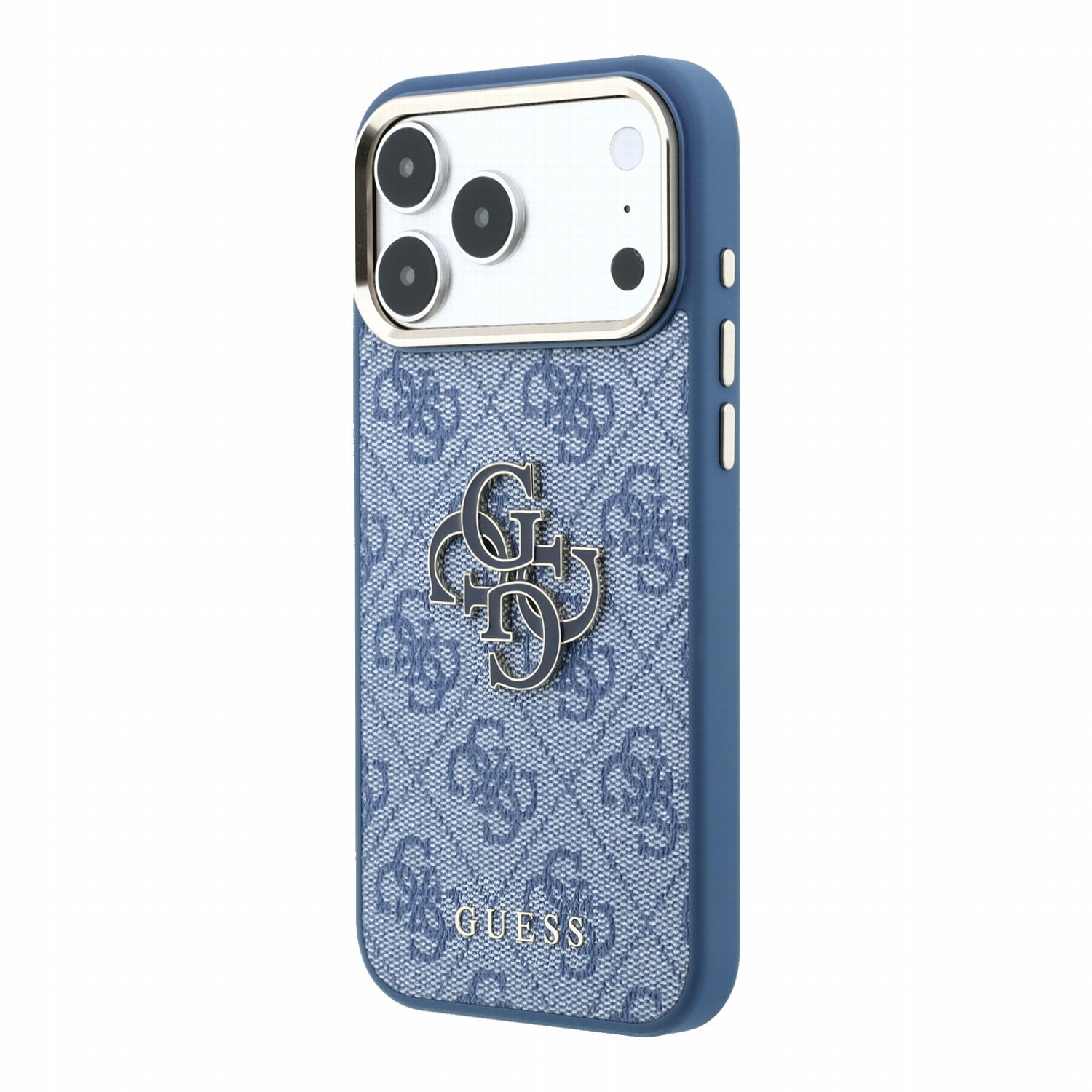 GUESS Калъф Apple iPhone 18 Pro, PU 4G Resin Metal Logo /син/ - GUHCP18L6P4SRMLB