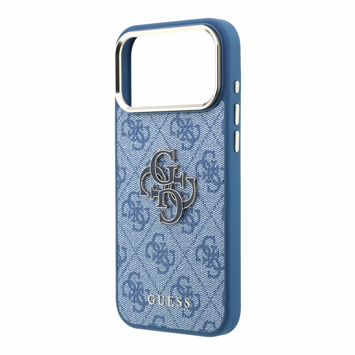 GUESS Калъф Apple iPhone 18 Pro, PU 4G Resin Metal Logo /син/ - GUHCP18L6P4SRMLB