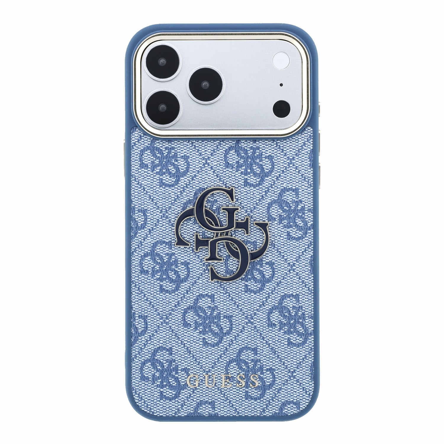 GUESS Калъф Apple iPhone 18 Pro Max, PU 4G Resin Metal Logo /син/ - GUHCP18X6P4SRMLB