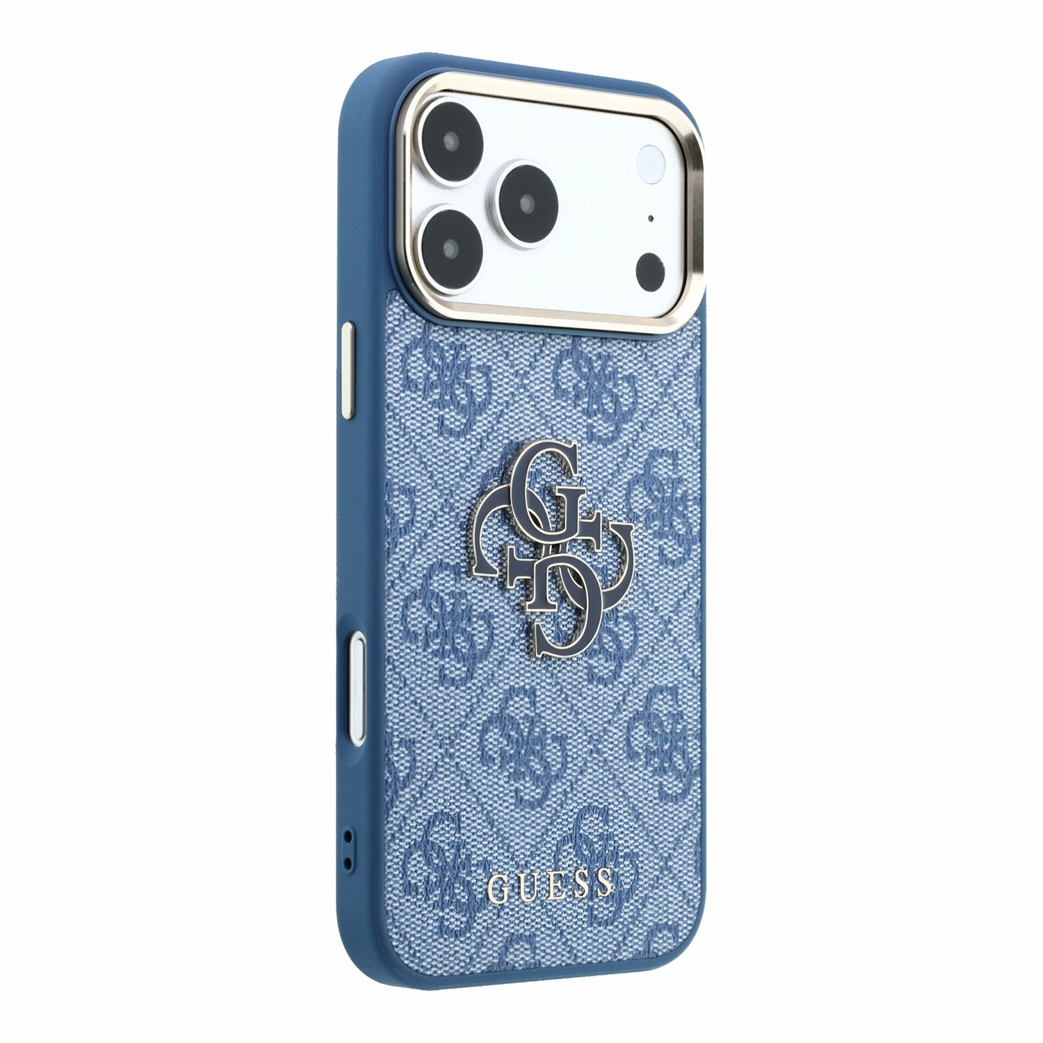 GUESS Калъф Apple iPhone 18 Pro Max, PU 4G Resin Metal Logo /син/ - GUHCP18X6P4SRMLB