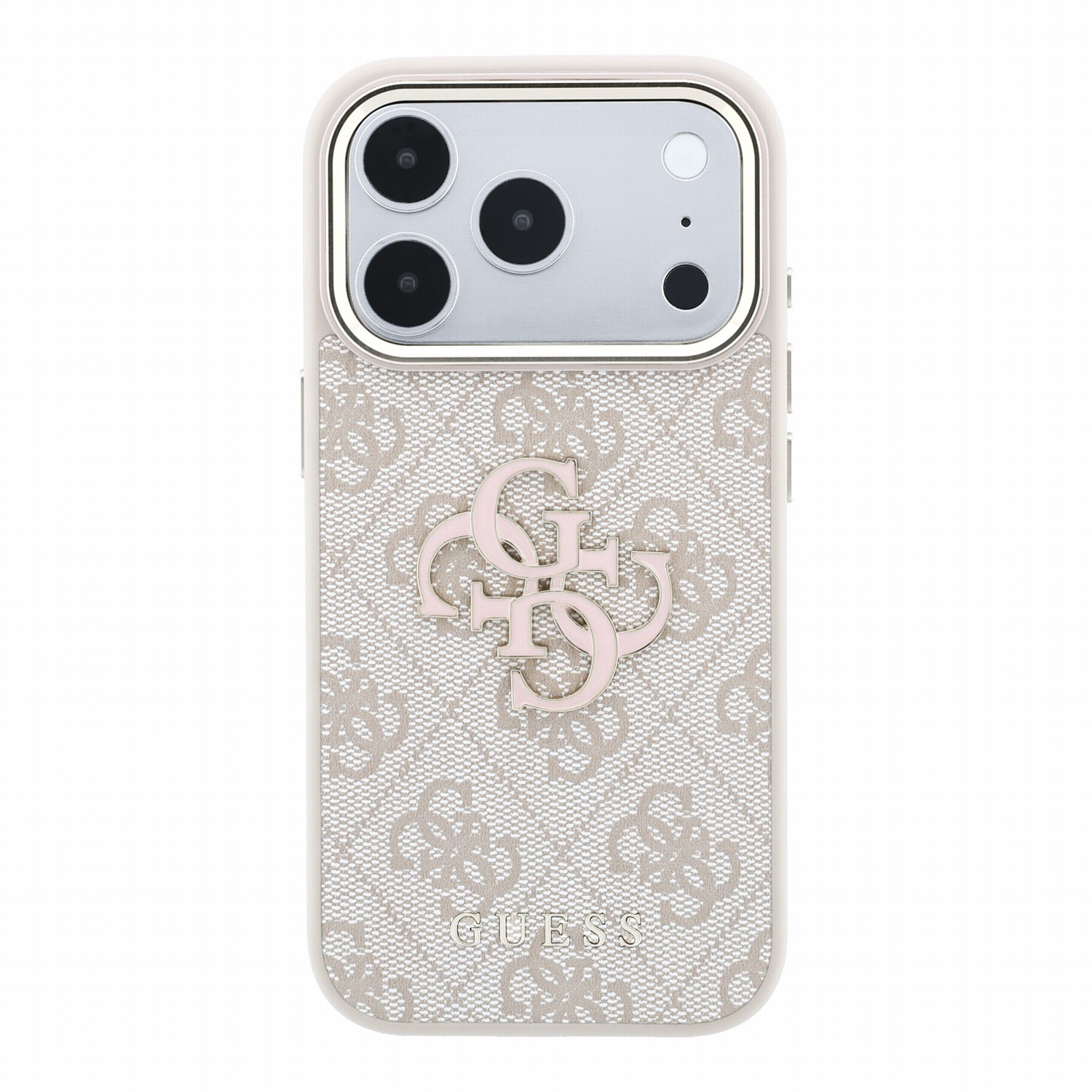 GUESS Калъф Apple iPhone 18 Pro, PU 4G Resin Metal Logo /розов/ - GUHCP18L6P4SRMLP