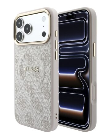 GUESS Калъф Apple iPhone 18 Pro, PU Leather 4G Gold Frame Embossed MagSafe /розов/ - GUHMP18LP4MSEGCP
