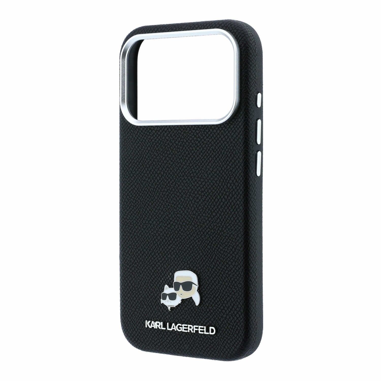 Karl Lagerfeld Калъф Apple iPhone 18 Pro Max/ 17 Pro Max, PU Grained Semi Wrap K/CH Heads Magsafe /черен/ - KLHMP18X6PSKCHLK