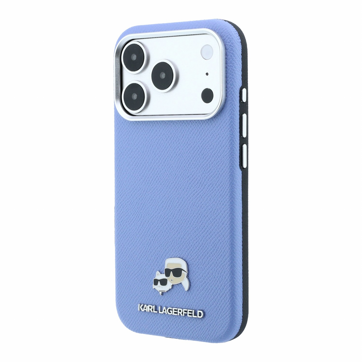 Karl Lagerfeld Калъф Apple iPhone 18 Pro Max/ 17 Pro Max, PU Grained Semi Wrap K/CH Heads Magsafe /син/ - KLHMP18X6PSKCHLB