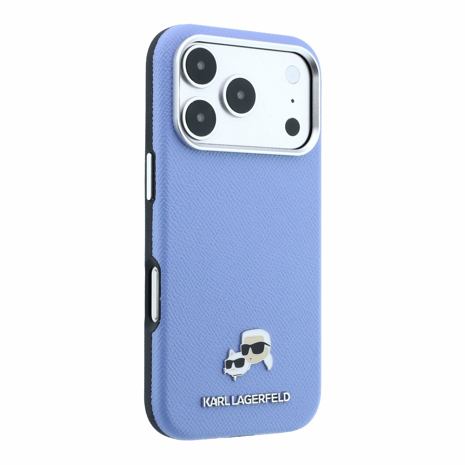 Karl Lagerfeld Калъф Apple iPhone 18 Pro Max/ 17 Pro Max, PU Grained Semi Wrap K/CH Heads Magsafe /син/ - KLHMP18X6PSKCHLB