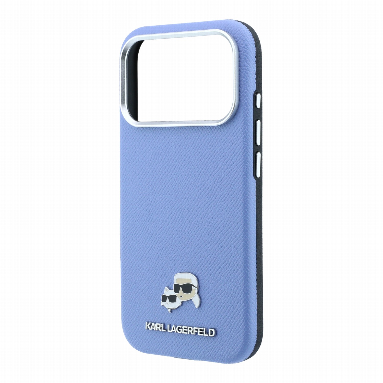 Karl Lagerfeld Калъф Apple iPhone 18 Pro Max/ 17 Pro Max, PU Grained Semi Wrap K/CH Heads Magsafe /син/ - KLHMP18X6PSKCHLB