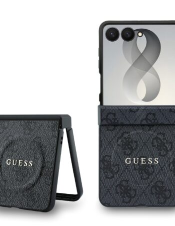 GUESS Калъф Samsung Z Flip 8, PU Leather 4G Magnetic, черен - GUHMZF8P4MSEGCK