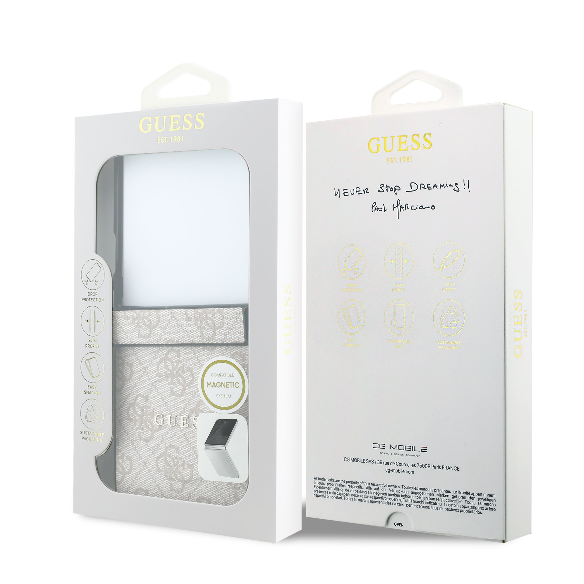 GUESS Калъф Samsung Z Flip 8, PU Leather 4G Magnetic, розов - GUHMZF8P4MSEGCP