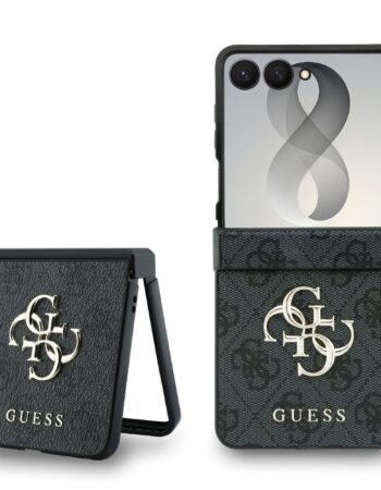 GUESS Калъф Samsung Z Flip 8, PU 4G Metal Logo, сив - GUHCZF84GMGGR