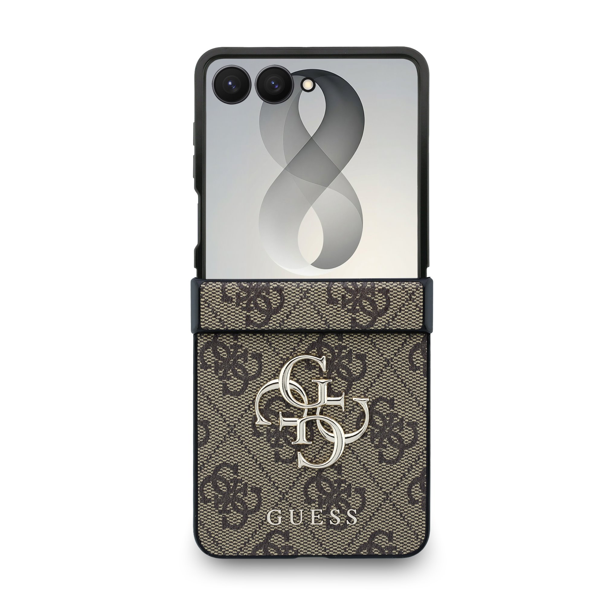 GUESS Калъф Samsung Z Flip 8, PU 4G Metal Logo, кафяв - GUHCZF84GMGBR