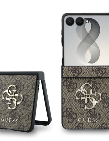 GUESS Калъф Samsung Z Flip 8, PU 4G Metal Logo, кафяв - GUHCZF84GMGBR