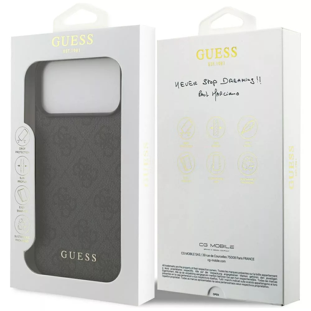 GUESS Калъф Apple iPhone 18 Pro/ 17 Pro, 4G Classic /черен/ - GUHCP18LG4GFGR
