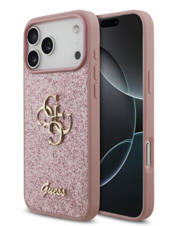 GUESS Калъф Apple iPhone 18 Pro Max, PU Fixed Glitter 4G Metal Logo /розов/ - GUHCP18XHG4SGP