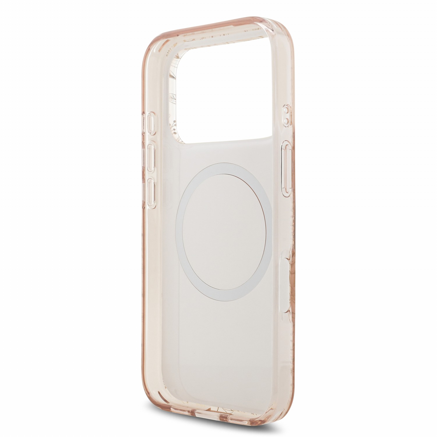 GUESS Калъф Apple iPhone 18 Pro, IML Flowers Allover MagSafe + Wrist Strap /розов/ - GUHMP18LHCPOFPP