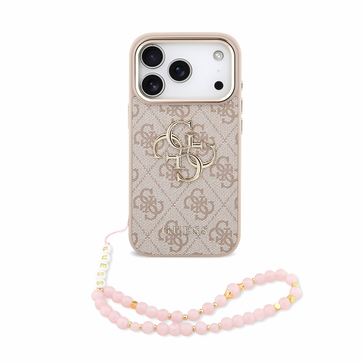 GUESS Калъф Apple iPhone 18 Pro Max, PU 4G Metal Logo + Wrist Strap /розов/ - GUHCP18XP4GMGSCP