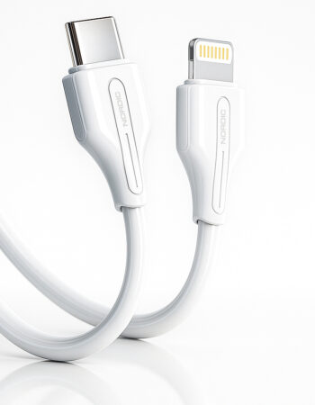 NORDIC Кабел Type-C - Lightning, 1м, 30W /бял/